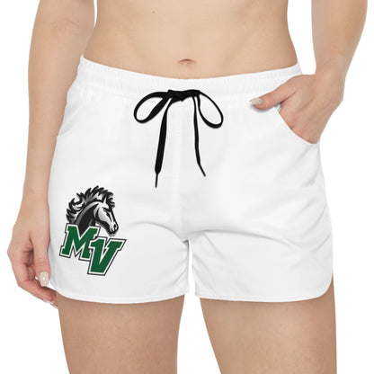 Mounds View Mustangs Women's Casual White Shorts