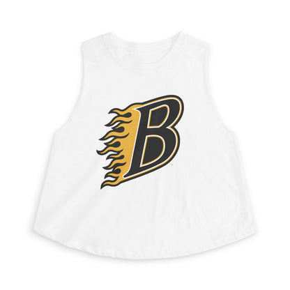 Burnsville Blaze Crop Top — Retro Script Athletic Women's Tank