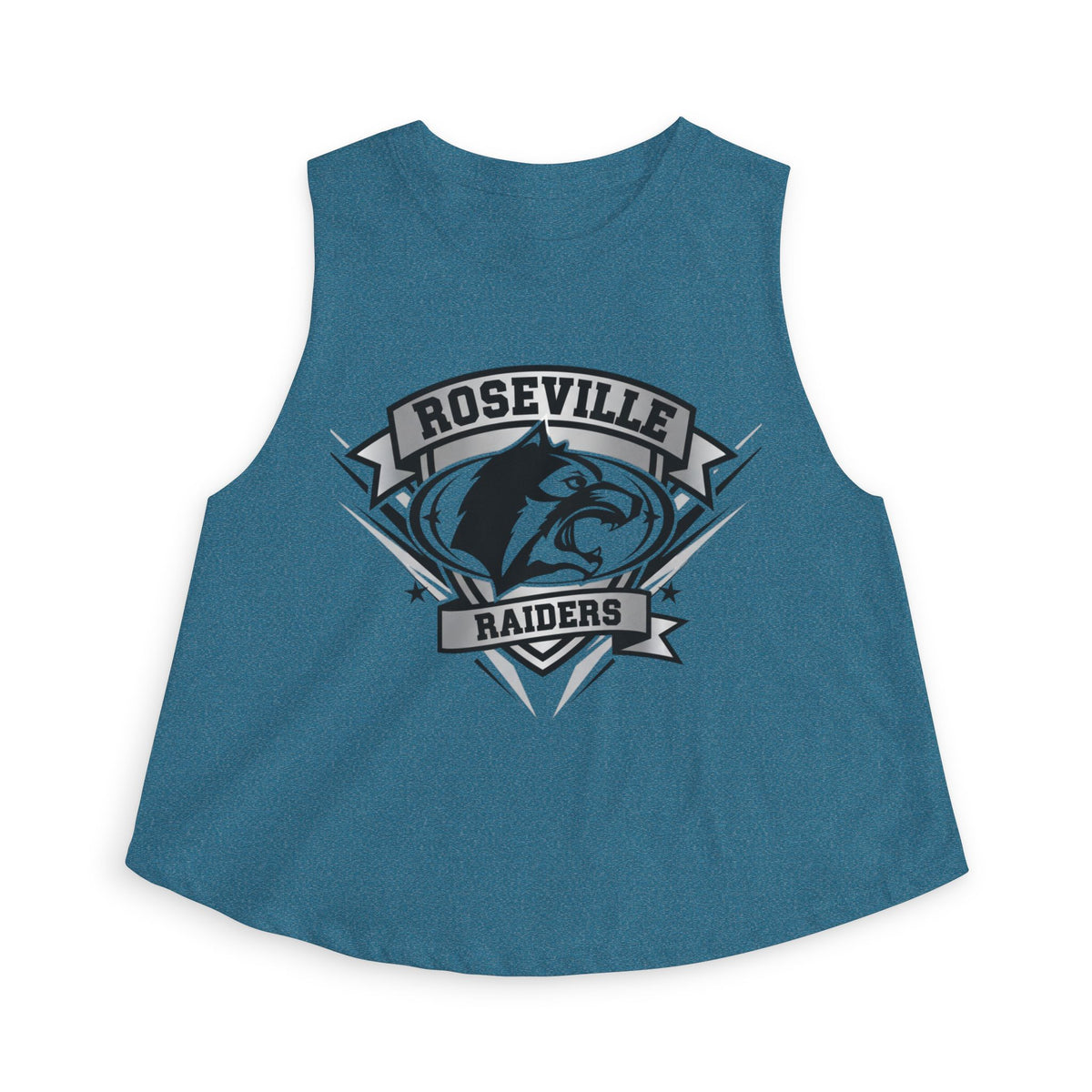 Roseville Raiders Women’s Crop Top – Vintage Mascot Athletic Tank