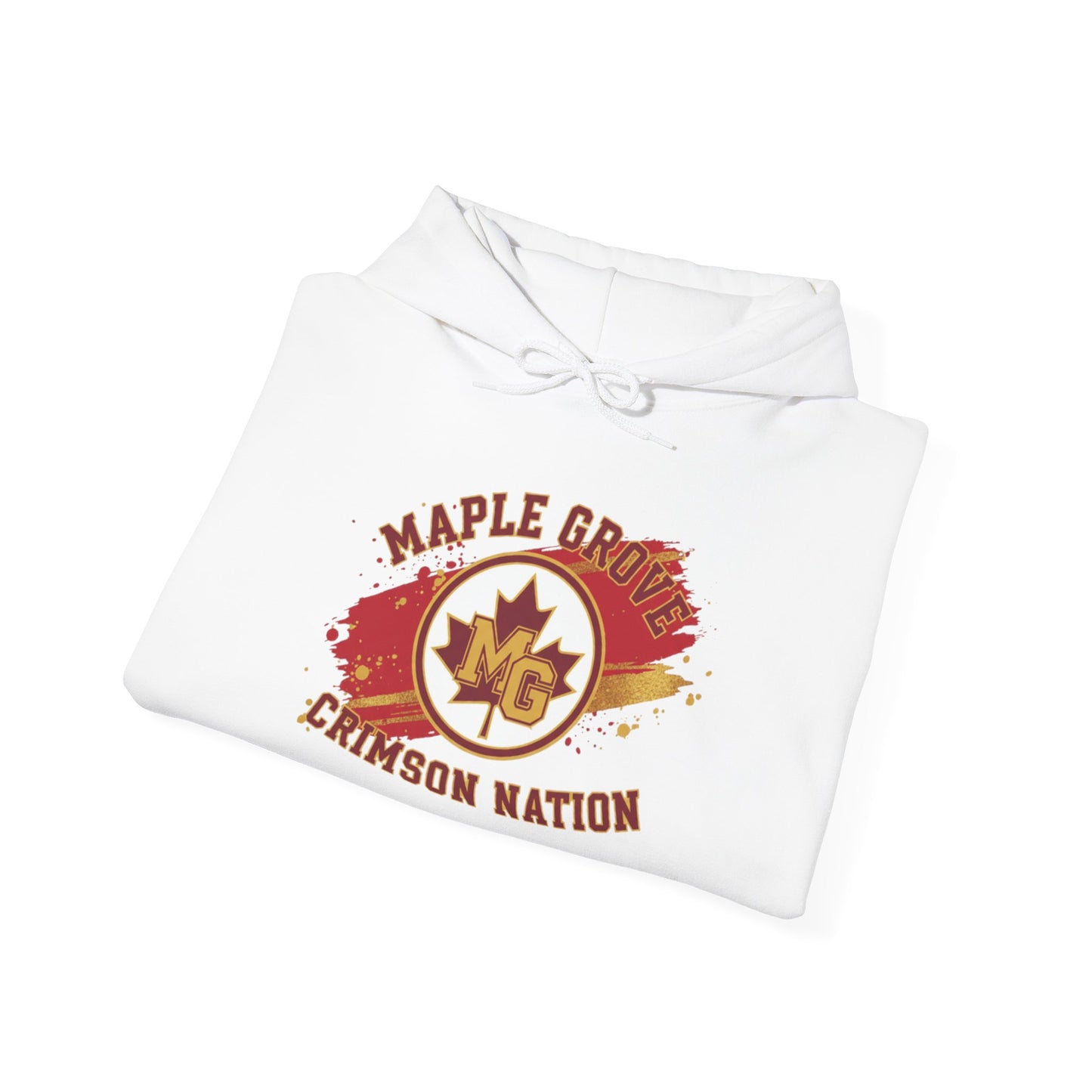 Maple Grove Crimson Unisex Heavy Blend™ Hooded Sweatshirt - Cozy and Stylish for School Spirit