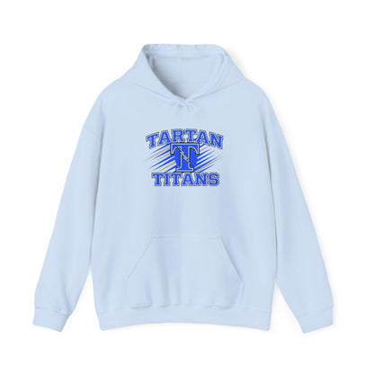 Unisex Heavy Blend Hooded Sweatshirt Tartan Titans - Perfect for Casual Comfort & School Spirit