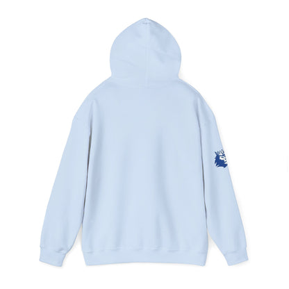 Hopkins Royals Block White Sweatshirt with Logo on Sleeve