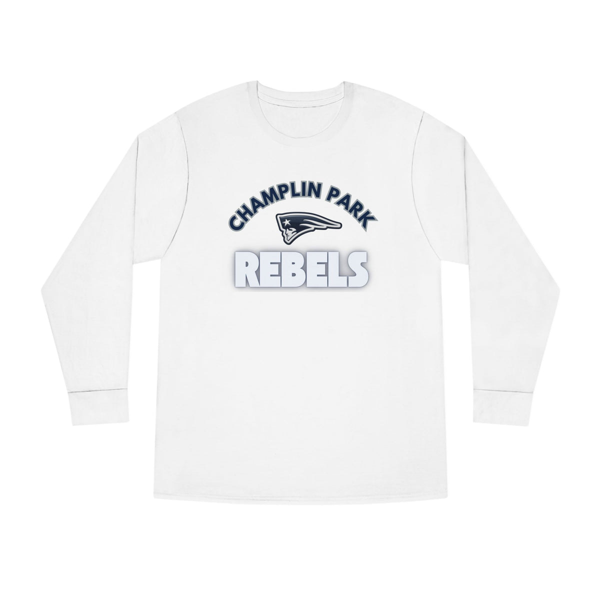 Champlin Park Rebels Casual Long Sleeve Crewneck Tee - Perfect for Everyday Wear