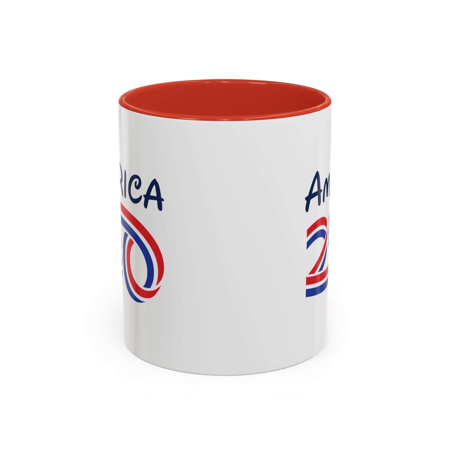 America 250 Accent Coffee Mug — Commemorative USA Celebration Design (15oz)
