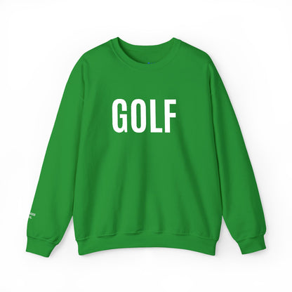 Golf Crewneck Sweatshirt — Classic White Text Golf Sweatshirt