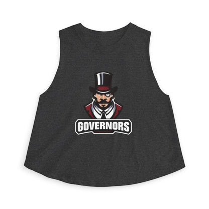 Saint Paul Johnson Governors Crop Top — Retro Script Athletic Women's Tank