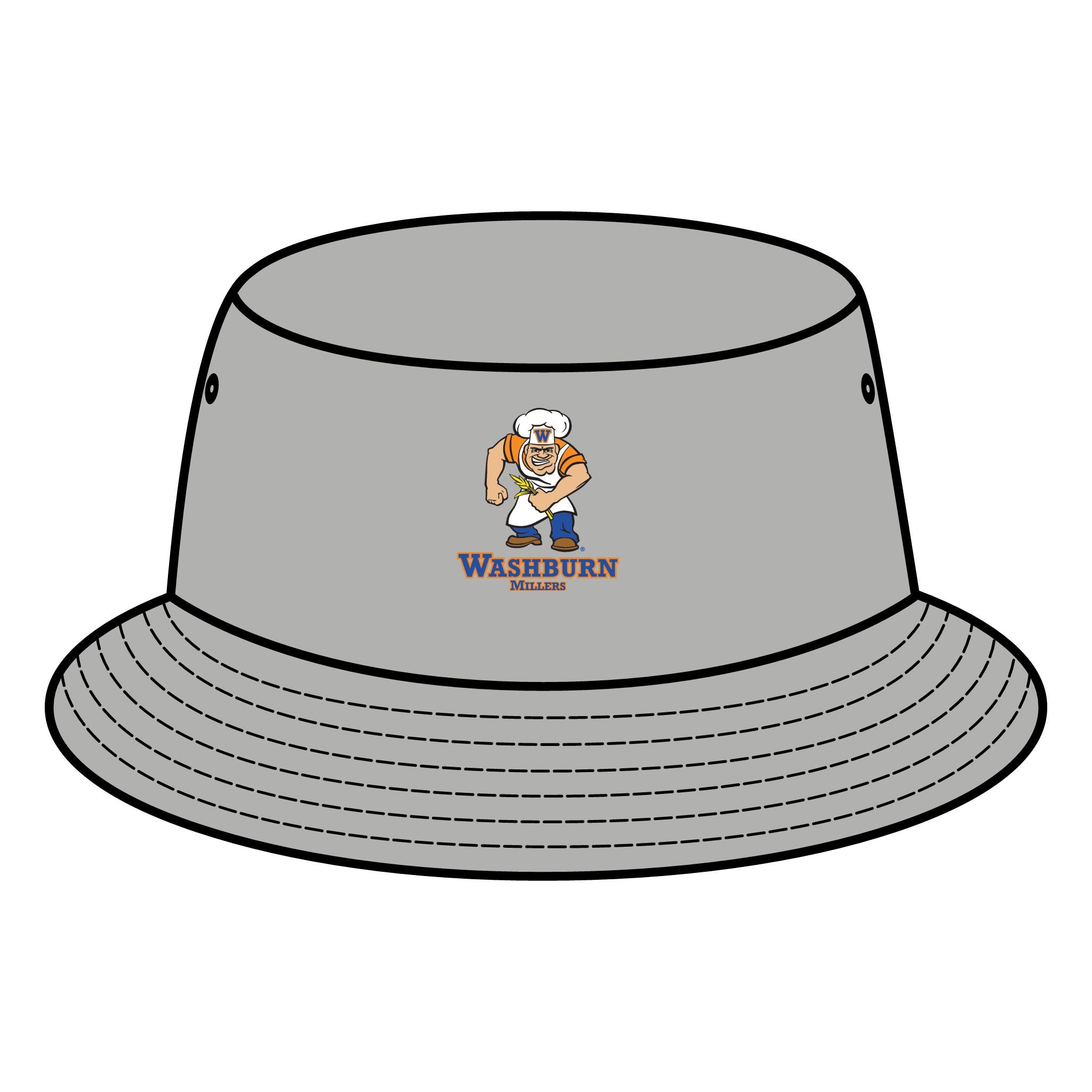Minneapolis Washburn Millers Bucket Hat - Grey Summer Style