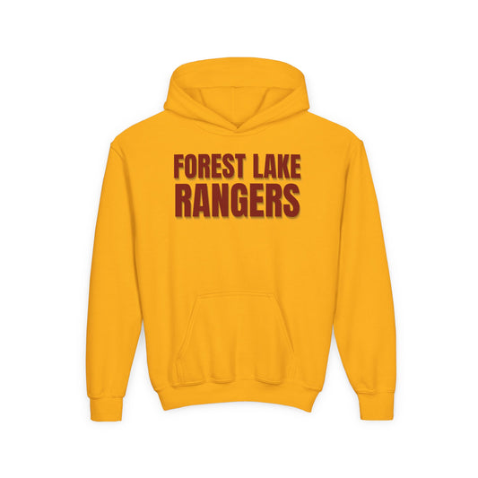 Forest Lake Rangers Youth Hoodie — Ranger Mascot Team Sweatshirt