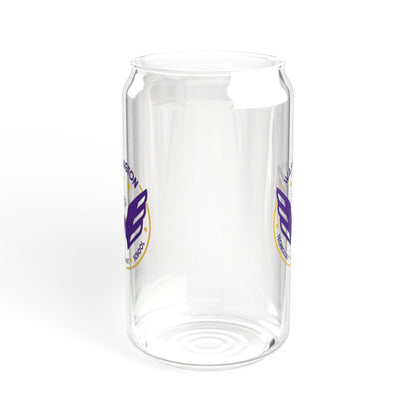 Washington Eagle Design Sipper Glass - 16oz Travel Mug with Straw