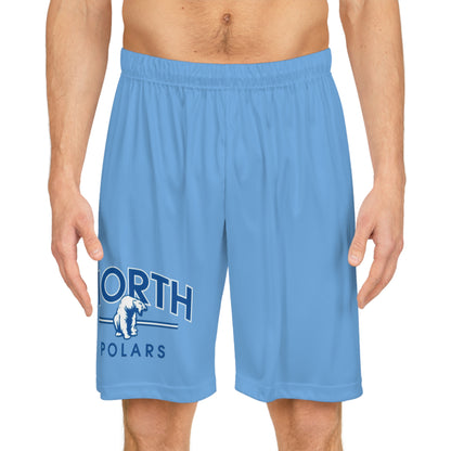 Minneapolis North Polars Light Blue Basketball Shorts - Comfortable Sportswear for Active Lifestyle