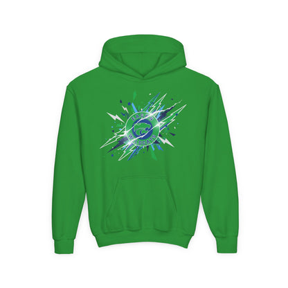 Eagan Wildcats Youth Hoodie —  Green Splash Graphic