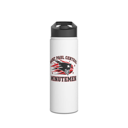 Saint Paul Central Minutemen Stainless Steel Water Bottle, Motivational Hydration Bottle, Sports Water Bottle, Eco-Friendly Gift, Personalized Travel Mug
