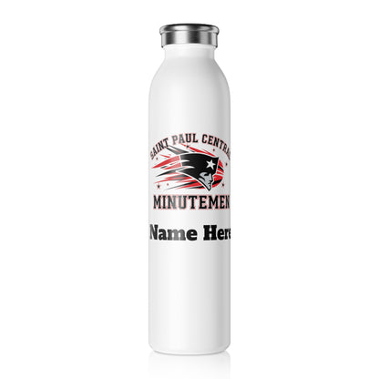 Saint Paul Central Minutemen Slim Water Bottle —  Stainless Insulated Bottle