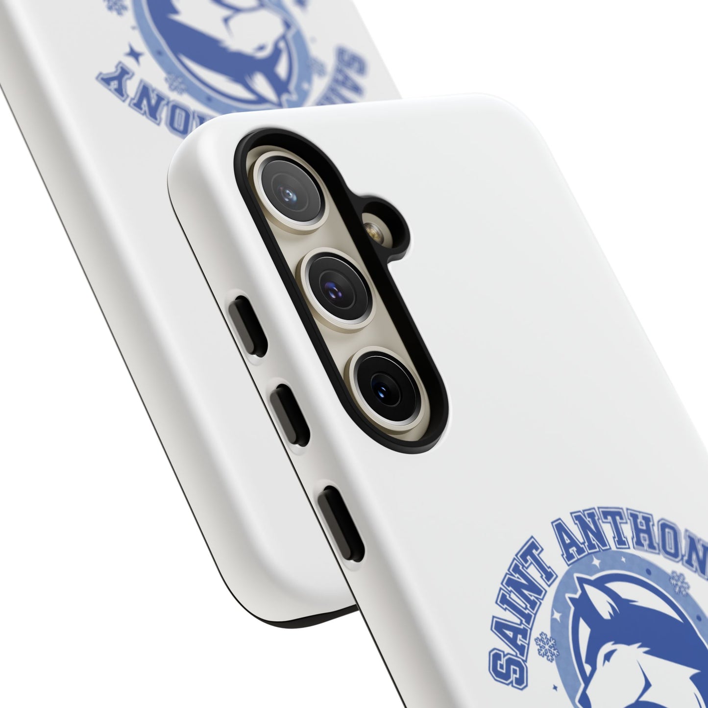 Saint Anthony Huskies Tough Phone Case — Protective White Phone Cover with Husky Logo