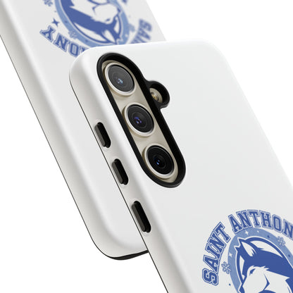 Saint Anthony Huskies Tough Phone Case — Protective White Phone Cover with Husky Logo