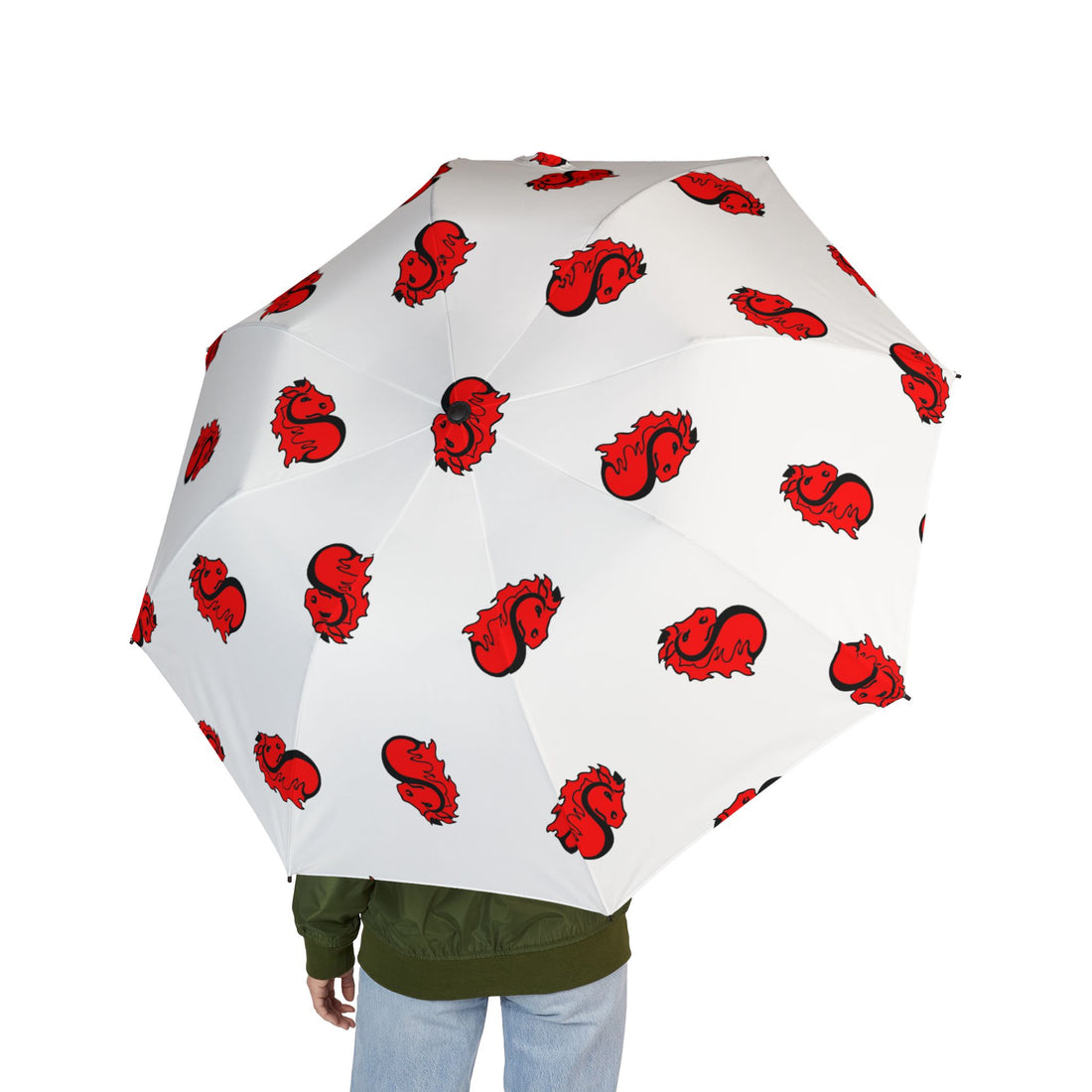Stillwater Ponies Stylish Foldable Umbrella - Compact Rain Protection