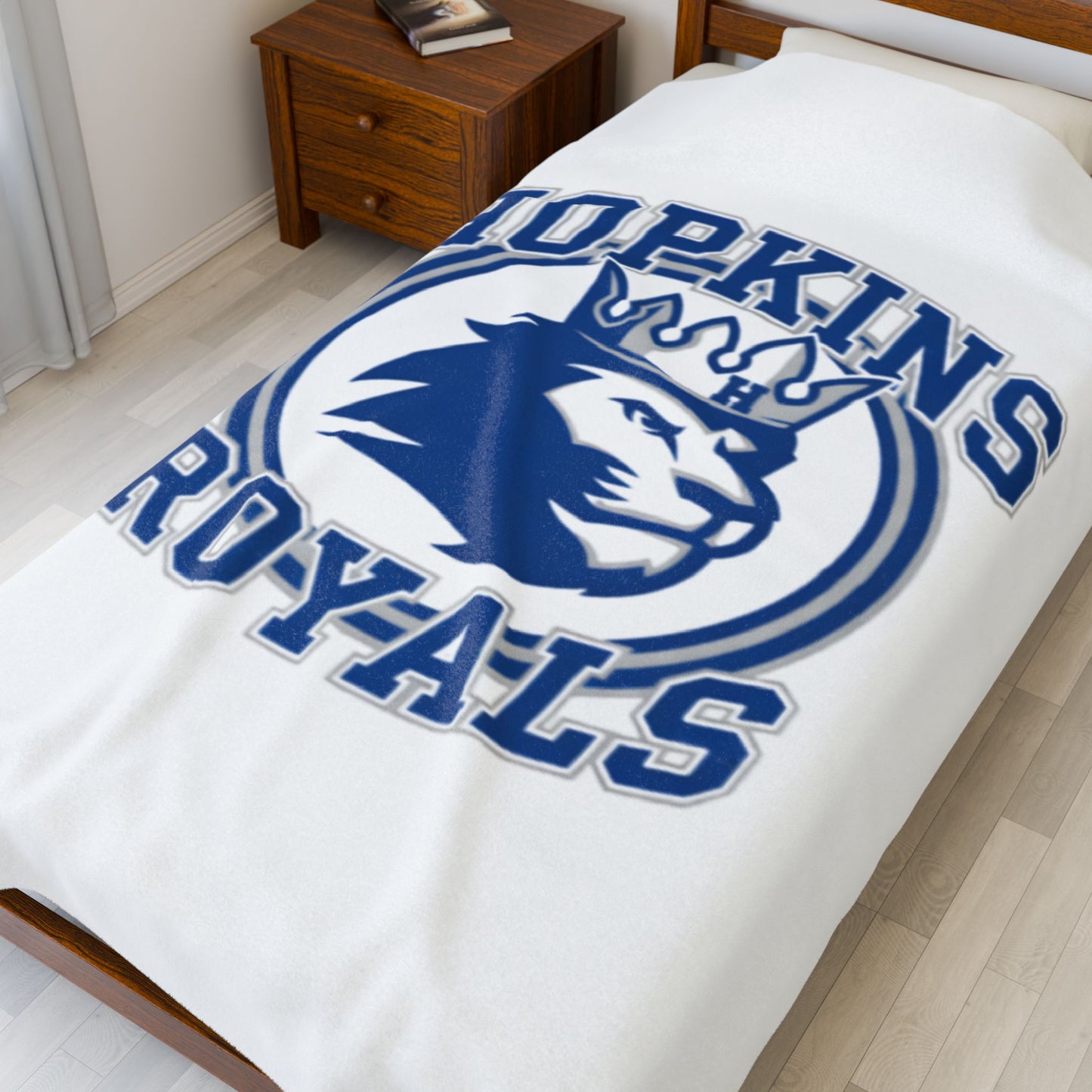 Hopkins Royals Velveteen Plush Blanket - Soft Cozy Throw for Game Day and Home Decor