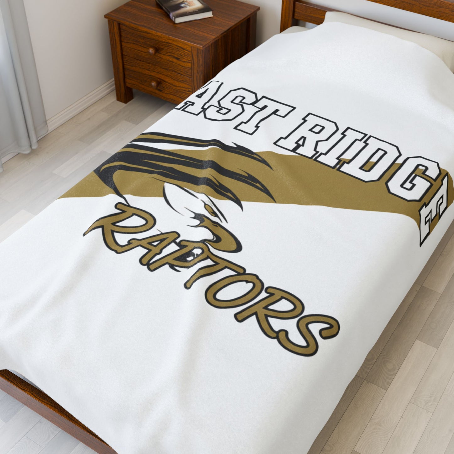 East Ridge Cozy Raptors Velveteen Blanket