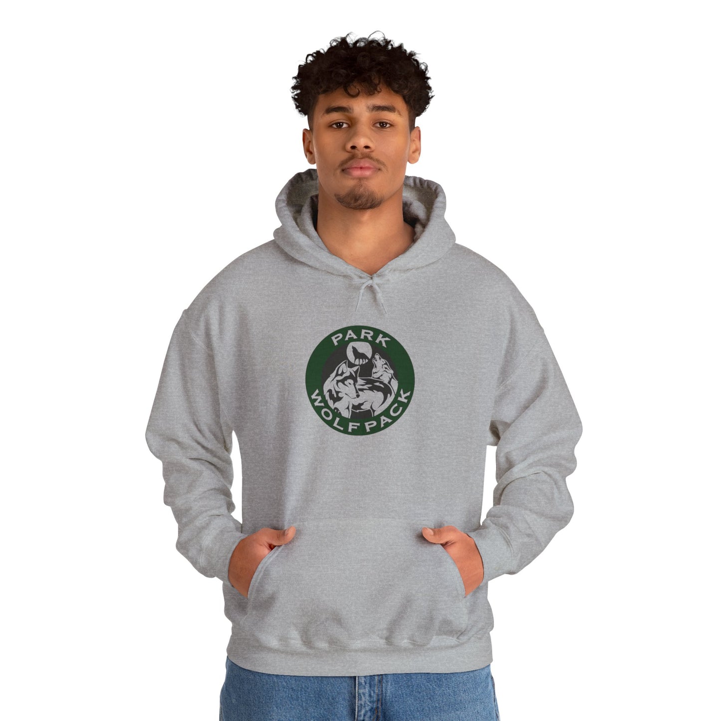 Cozy Unisex Hooded Sweatshirt - Park Wolfpack Design