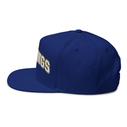 Hastings Raiders Embroidered White Text Flat Bill Cap — School Spirit Snapback