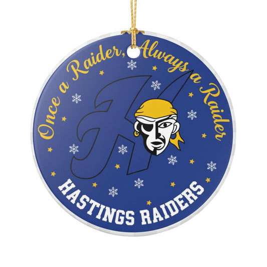 Hastings Raiders "Once a Raider" Holiday Ornament