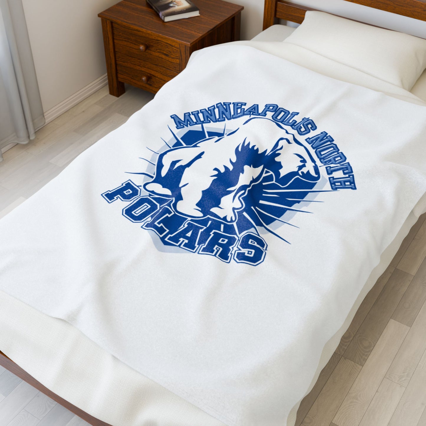 Cozy Minneapolis North Polars Plush Blanket - Soft Fleece for Winter Nights, Great Gift for Holidays