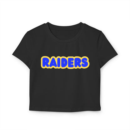 Hastings Raiders Women’s Baby Tee - Retro Graphic Top for Casual Vibes
