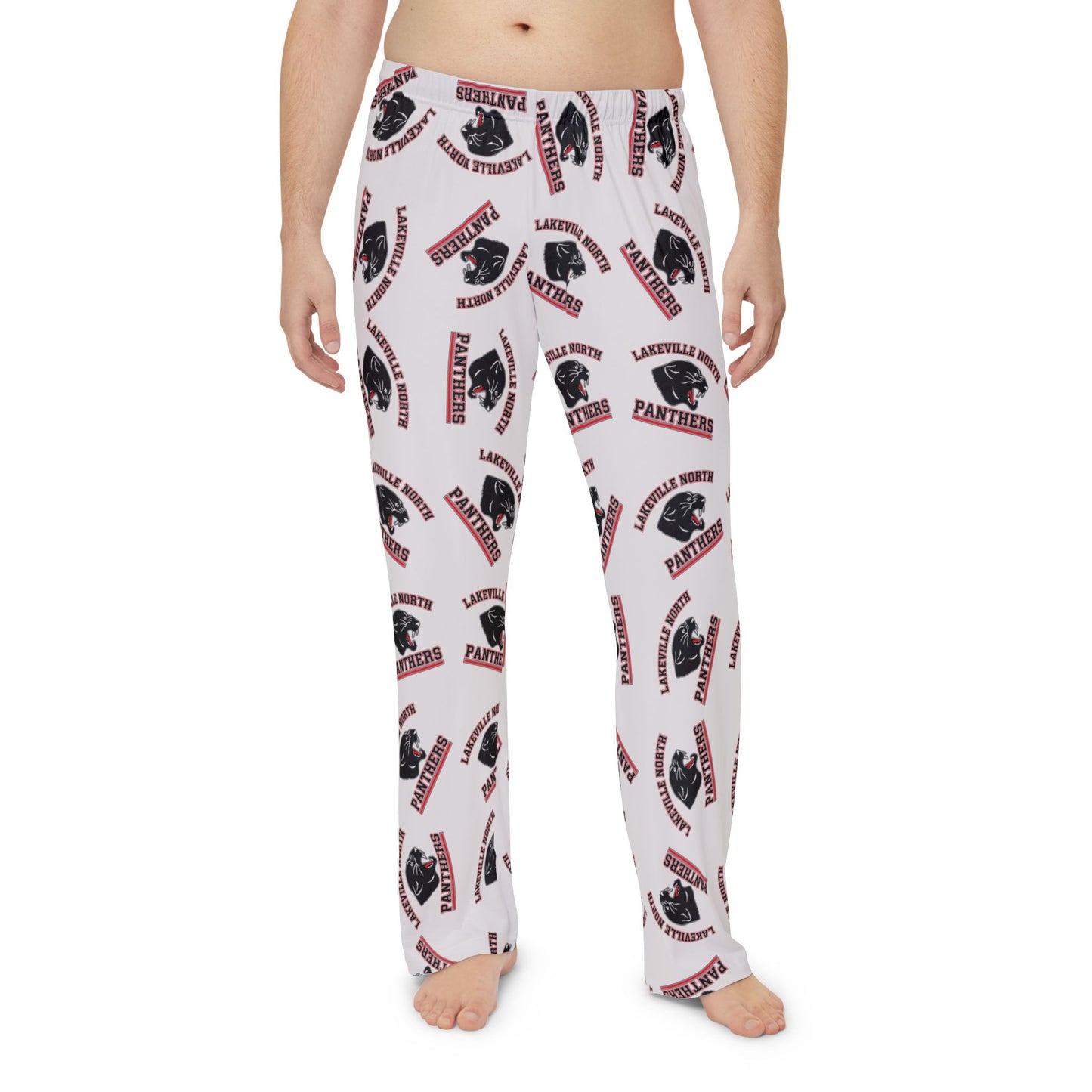 Lakeville North Panthers Men's Cozy Pajama Pants featuring vibrant logo design for ultimate comfort and style.