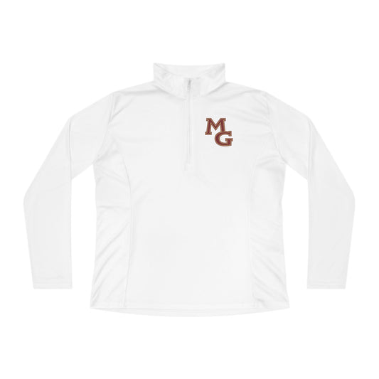Maple Grove Crimson Ladies Quarter-Zip Pullover - Perfect for Athletic Wear & Casual Outings