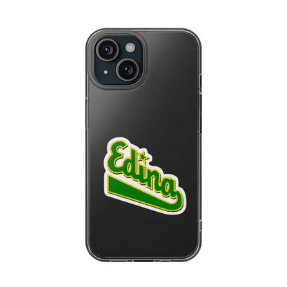 Custom Clear Phone Case with Edina Design - Stylish Protection for Your Smartphone