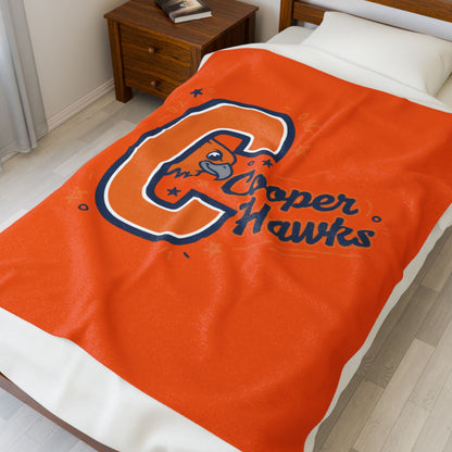 Robbinsdale Cooper Hawks Cozy Velveteen Plush Blanket – Perfect for Sports Fans & Gifts