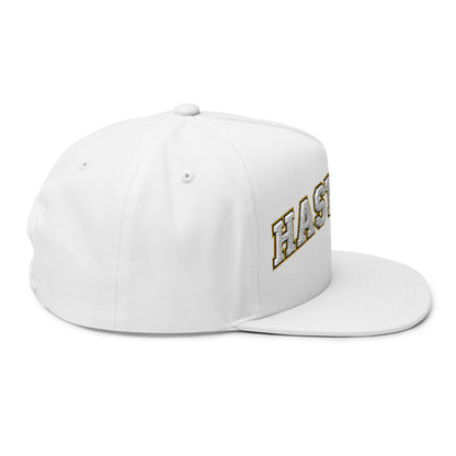 Hastings Raiders Embroidered White Text Flat Bill Cap — School Spirit Snapback