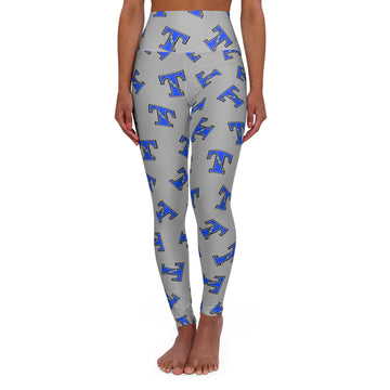 Tartan Titans High Waisted Leggings with Bold Lettering for Comfort and Style