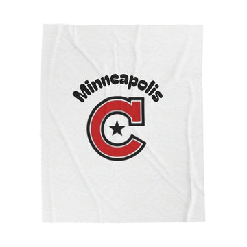 Minneapolis Camden Cozy Velveteen Plush Blanket - Perfect for Relaxation and Home Decor