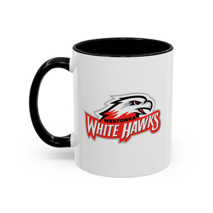 Mound Westonka White Hawks Accent Coffee Mug - Stylish 15oz or 11oz