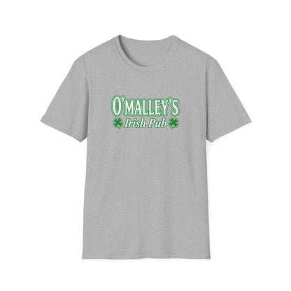 O'Malley's Irish Pub T-Shirt White Logo  - Unisex