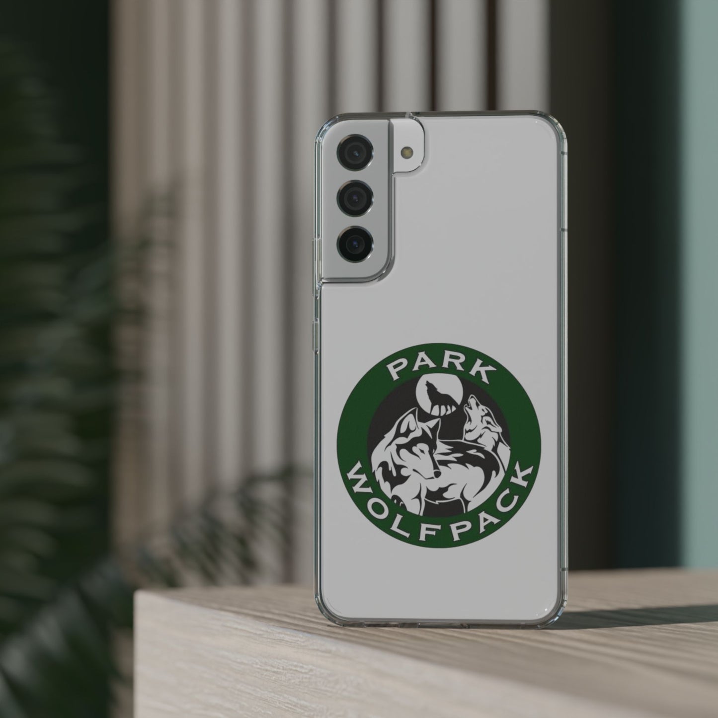 Custom Clear Phone Case - Park Wolfpack Design