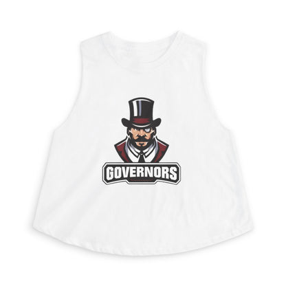 Saint Paul Johnson Governors Crop Top — Retro Script Athletic Women's Tank