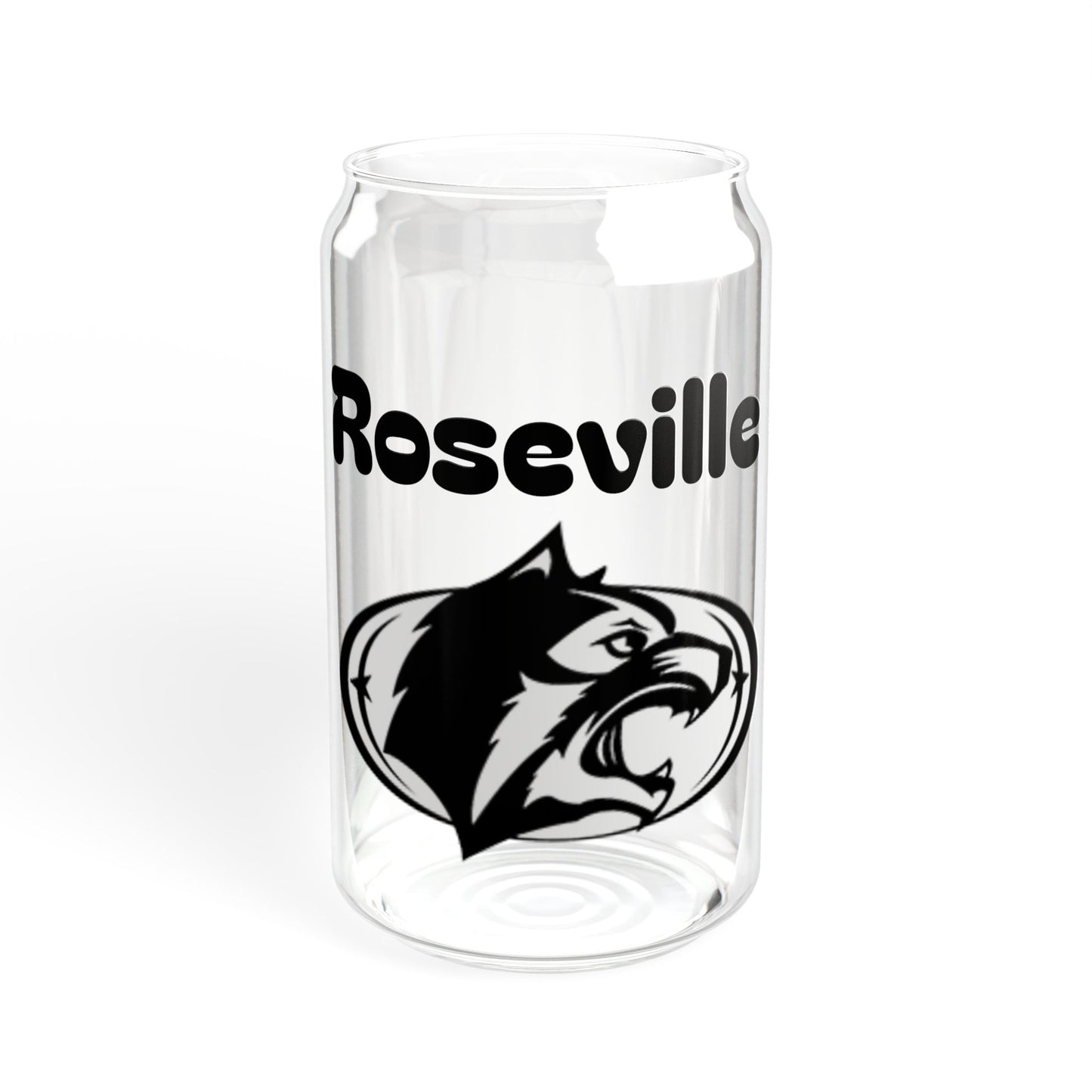 Roseville Raiders 16oz Sipper Glass with Nature-Inspired Design - Eco-Friendly Drinkware