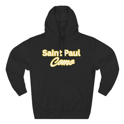 Saint Paul Como Hoodie — Retro Script Fleece Pullover