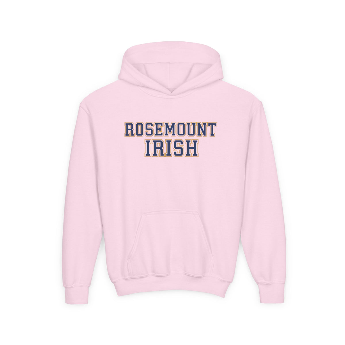 Rosemount Irish Youth Heavy Bold Text Blend Hoodie - Cozy & Stylish Sweatshirt for Kids