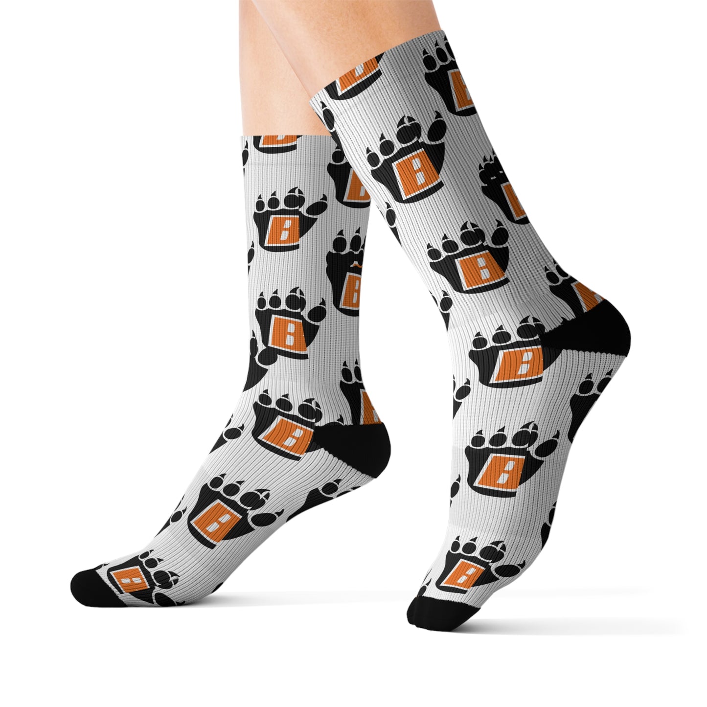 White Bear Bears Sublimation Socks