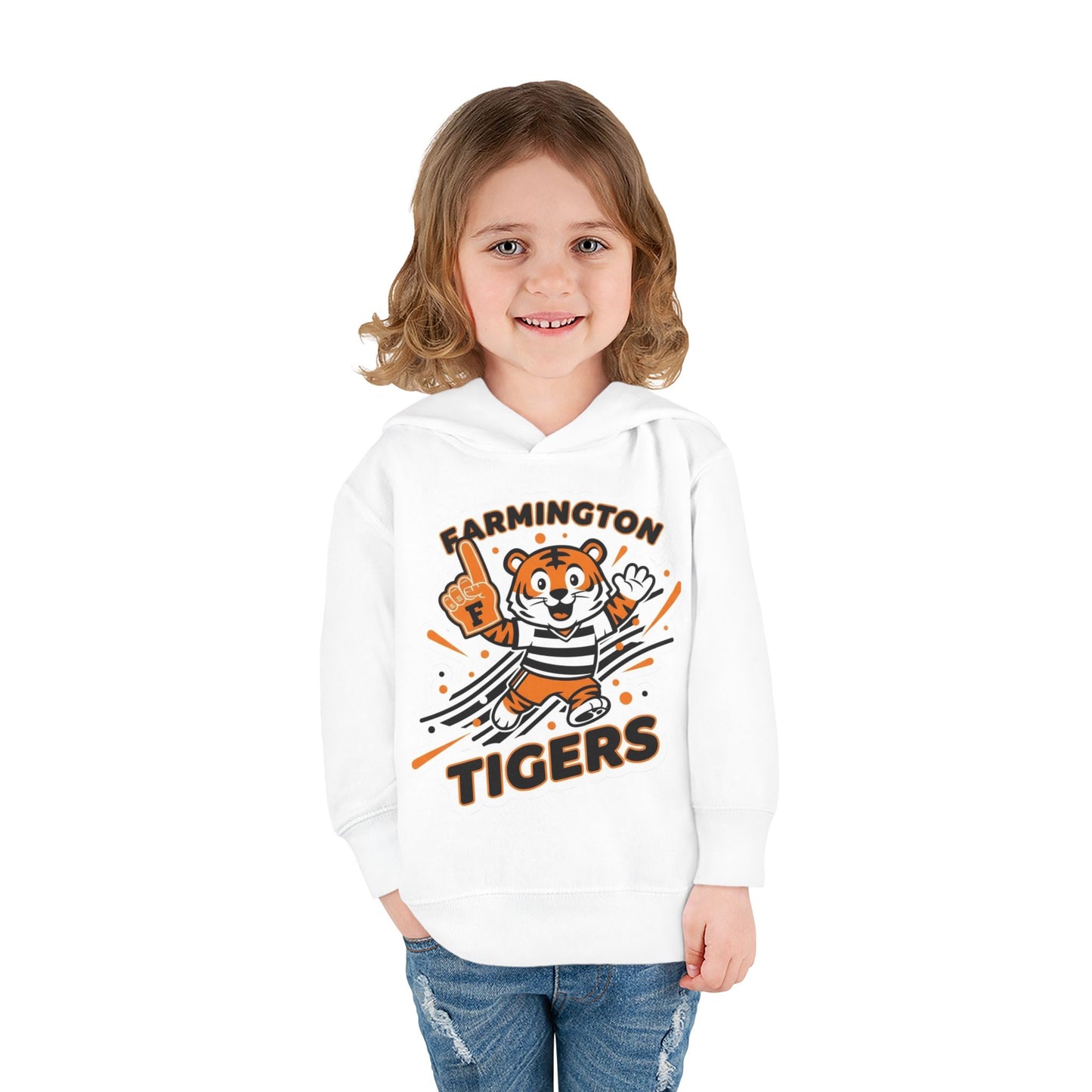 Farmington Tigers Toddler Pullover Fleece Hoodie