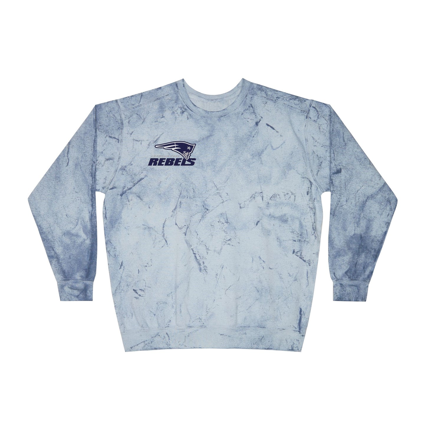 Champlin Park Rebels Color Blast Crewneck Sweatshirt for a Vibrant Vibe, Unisex Tie-Dye Fashion
