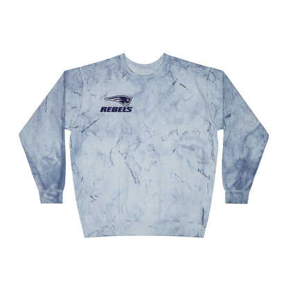 Champlin Park Rebels Color Blast Crewneck Sweatshirt for a Vibrant Vibe, Unisex Tie-Dye Fashion