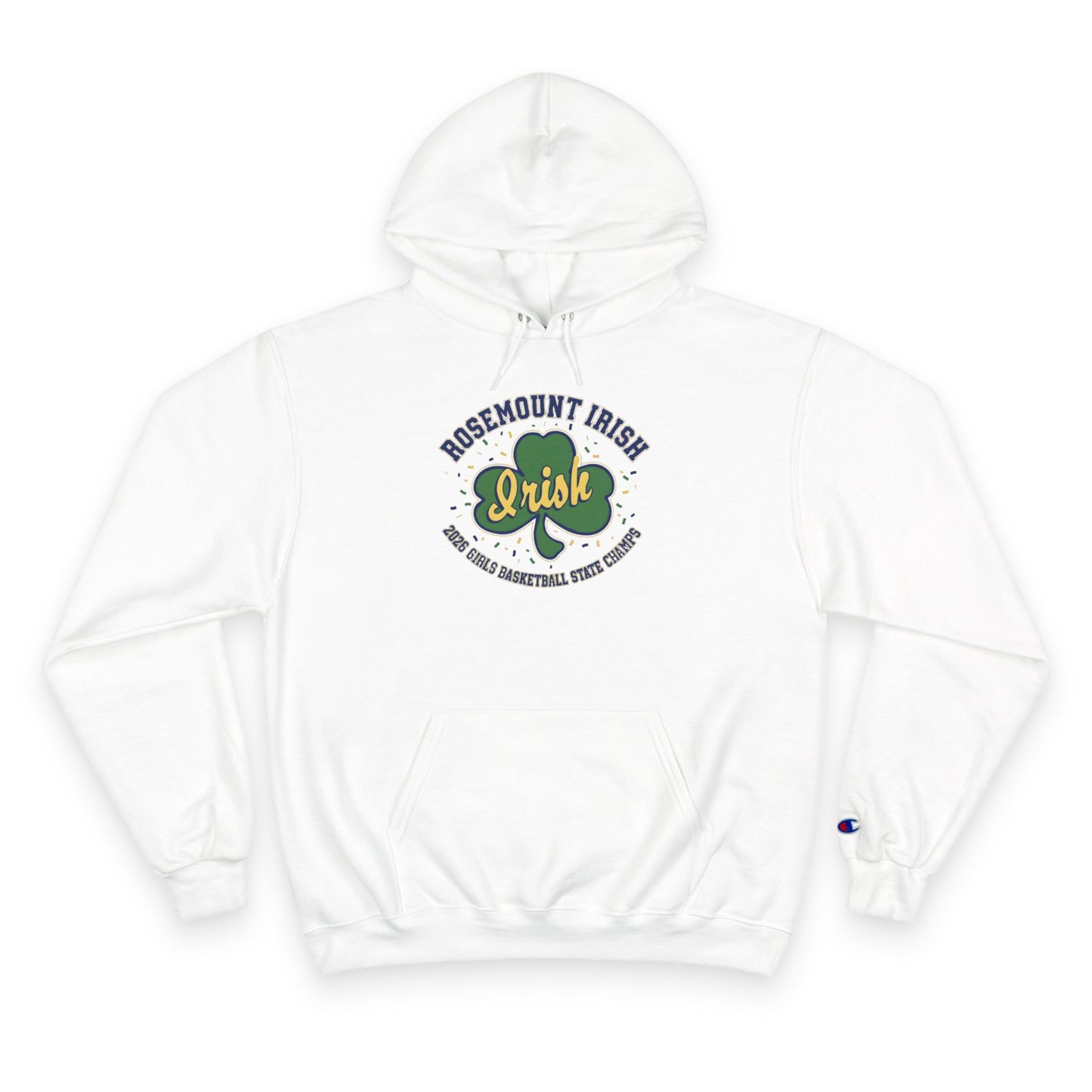 Girls Basketball Championship Hoodie — Rosemount Irish 2026