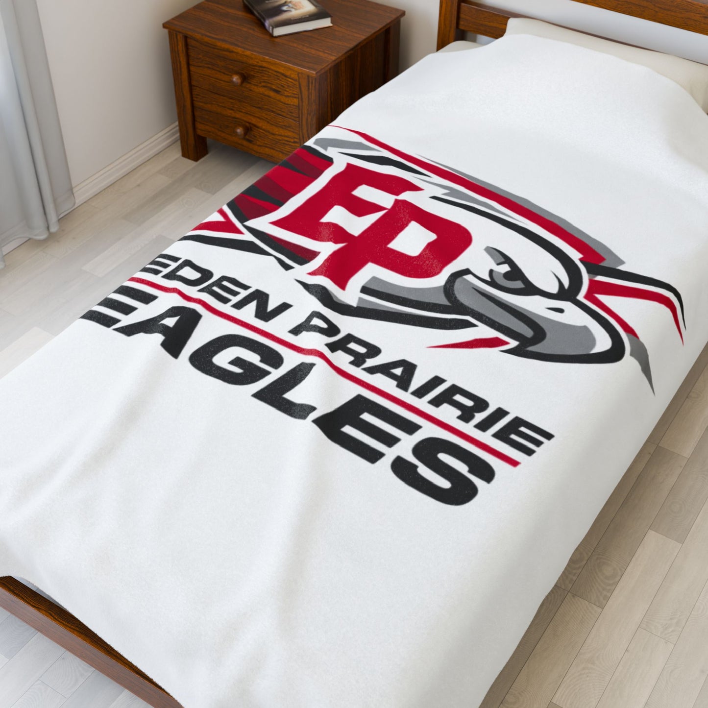 Eden Prairie Eagels Velveteen Plush Blanket