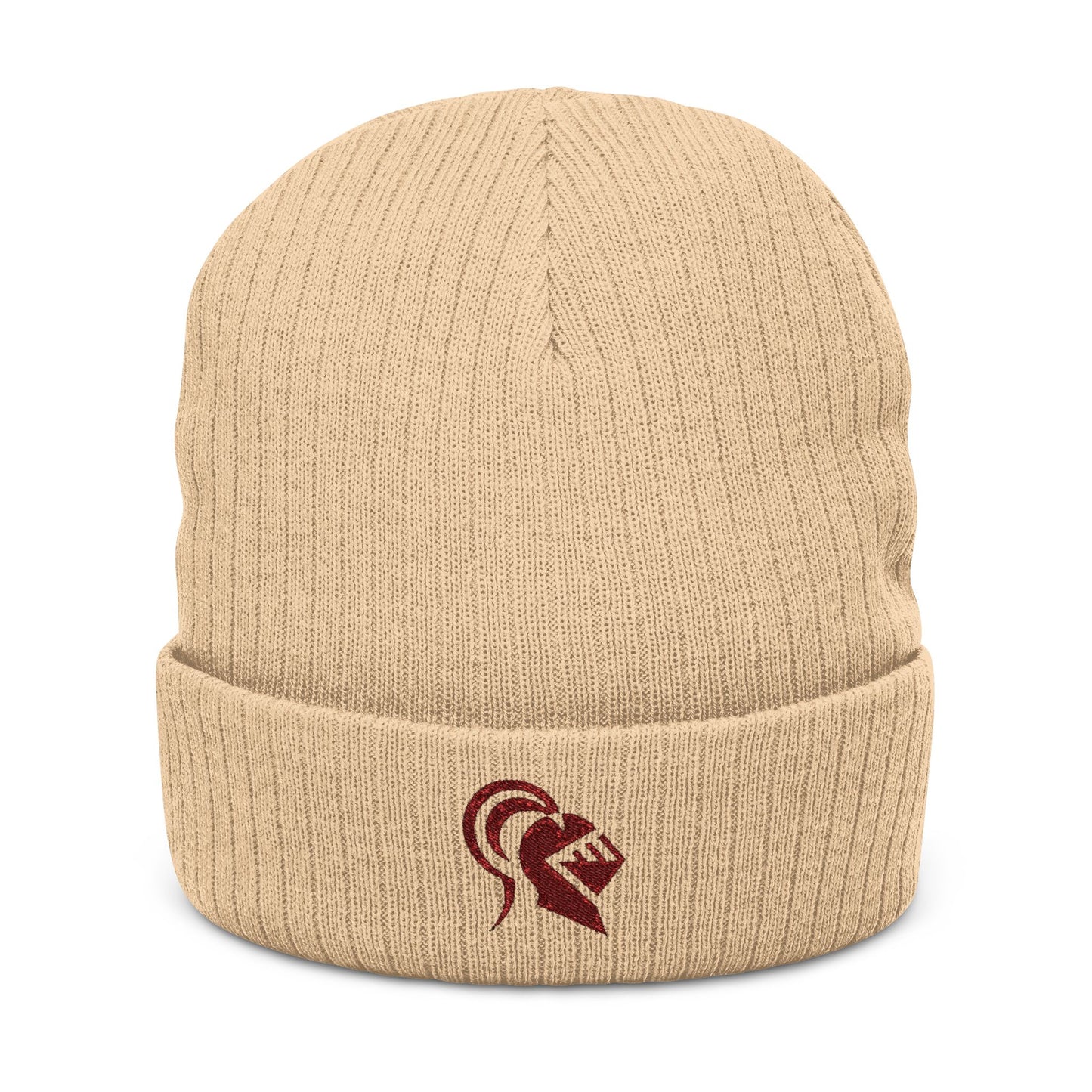 Embroidered Ribbed Knit Beanie - Stylish Winter Hat for Men and Women