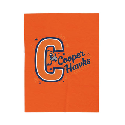 Robbinsdale Cooper Hawks Cozy Velveteen Plush Blanket – Perfect for Sports Fans & Gifts