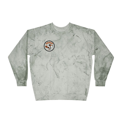 Osseo Orioles Color Blast Crewneck Sweatshirt for a Vibrant Vibe, Unisex Tie-Dye Fashion